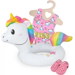 Poppen Zwemset Eenhoorn, 35-45 cm