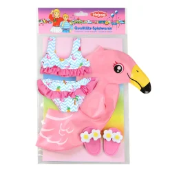 Poppen Zwemset Flamingo, 35-45 cm