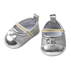 Poppenballerina's Glitter - Zilver, 30-34 cm