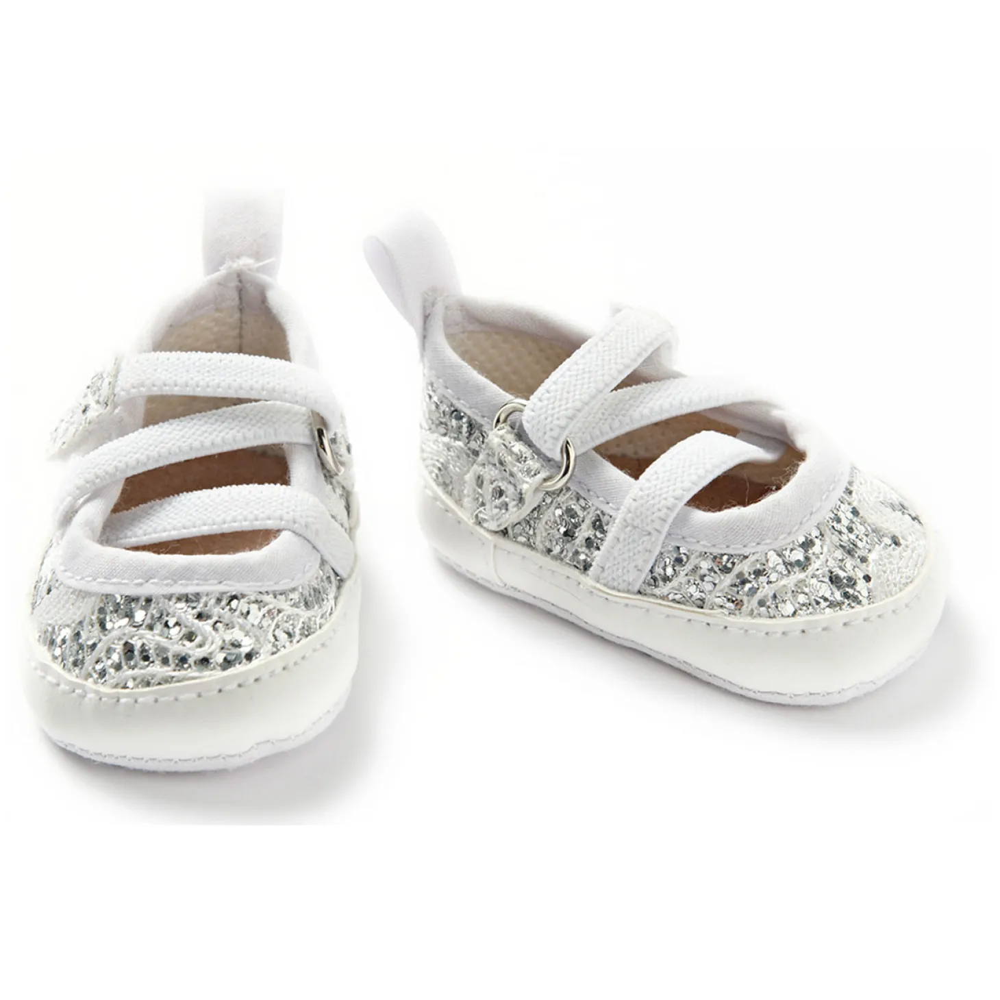 Poppenballerina's met Flexibele Veters - Wit, 38-45 cm