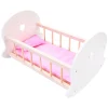 Poppenbedje Schommelwieg, Roze/Wit