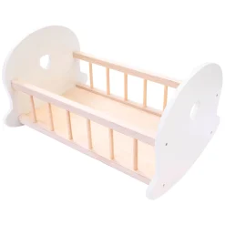 Poppenbedje Schommelwieg, Roze/Wit