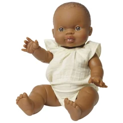 Poppenbody  Geel met Ruches, 28-35 cm