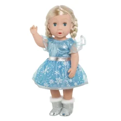 Poppenjurk IJsprinses met Cape, 28-35 cm