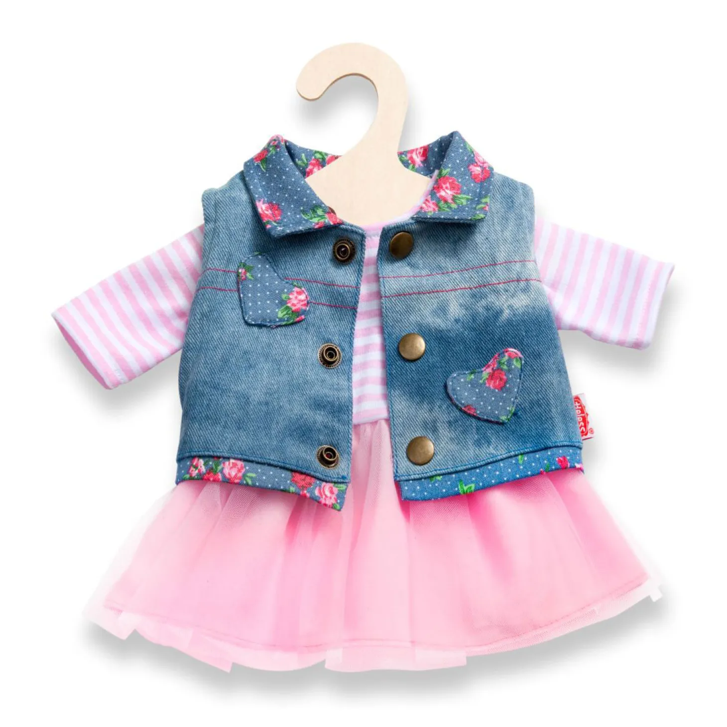 Poppenjurk met Giletje, 28-35 cm