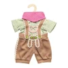 Poppenkleding Lederhosen met Overhemd en Sjaal, 28-35 cm