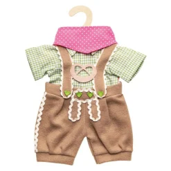 Poppenkleding Lederhosen met Overhemd en Sjaal,35-45 cm