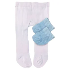 Poppenmaillot met Sokken - Wit, 28-35 cm