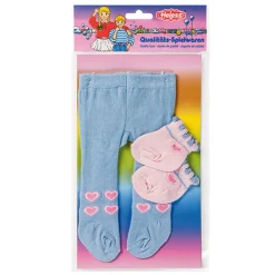 Poppenmaillot met Sokken - Blauw, 35-46 cm