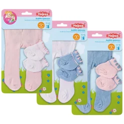 Poppenmaillot met Sokken - Roze, 35-46 cm