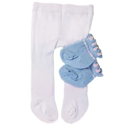 Poppenmaillot met Sokken - Roze, 35-46 cm