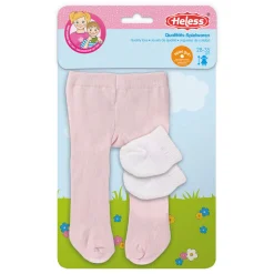 Poppenmaillot met Sokken - Roze, 28-35 cm