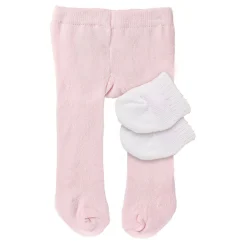 Poppenmaillot met Sokken - Roze, 28-35 cm