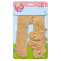 Poppenmaillot met Sokken - Goud, 28-35 cm