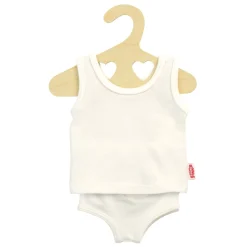 Poppenonderbroek en -hemd Wit, 28-35 cm