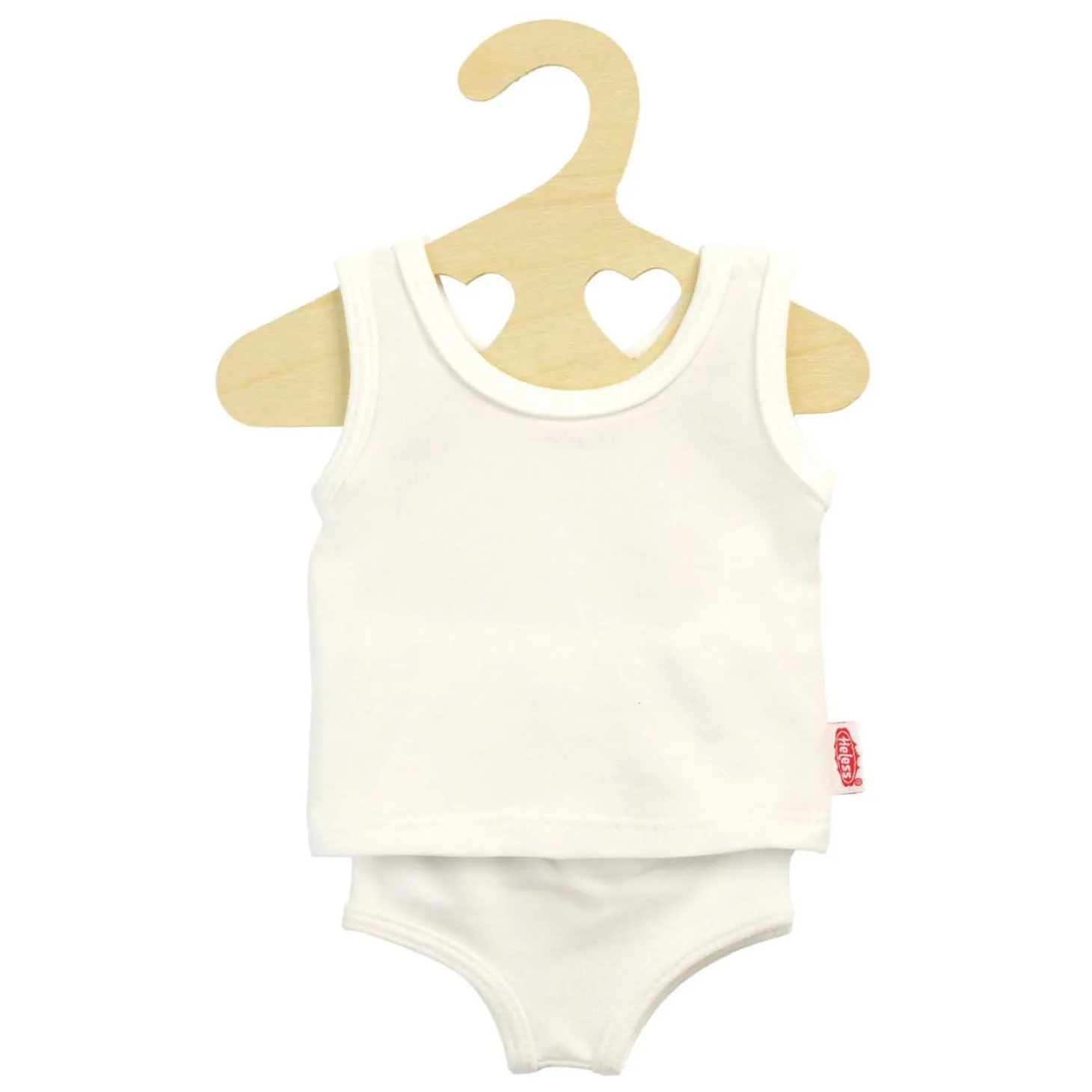 Poppenonderbroek en -hemd Wit, 28-35 cm