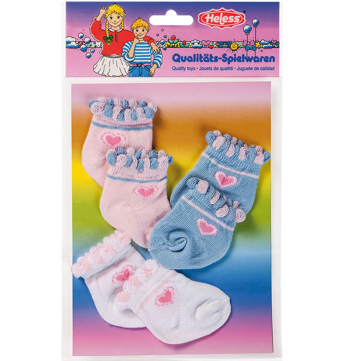 Poppensokken - 3 paar, 35-46 cm