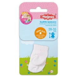 Poppensokken Wit, 28-35 cm