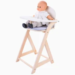 Poppenstoel Grijs/Wit