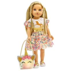 Poppentas Eenhoorn, 35-45 cm