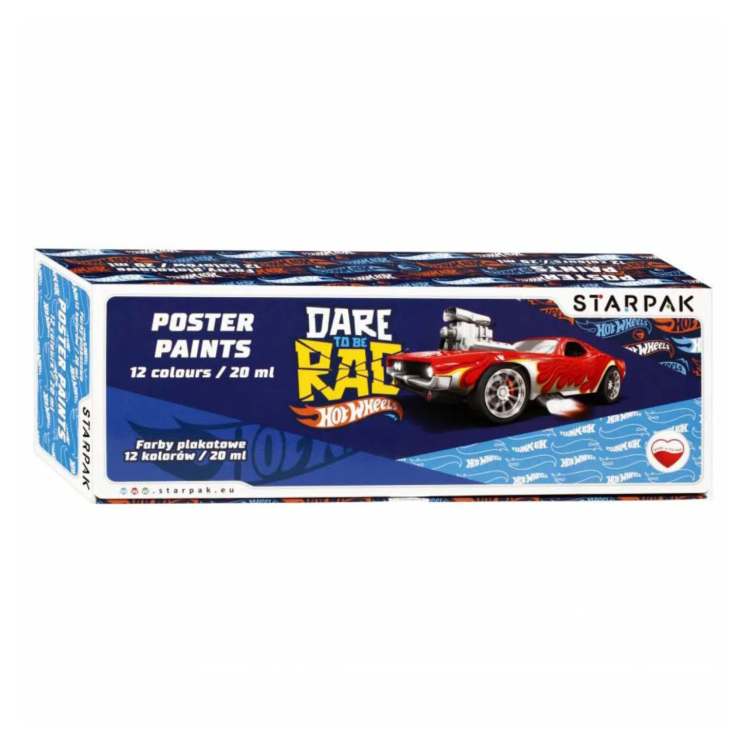 Posterverf 12 kleuren Hot Wheels, 20ml