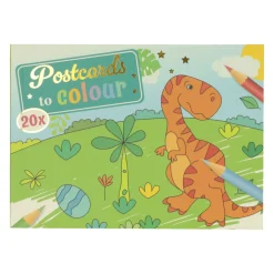 Postkaarten Kleuren Dinosaurus