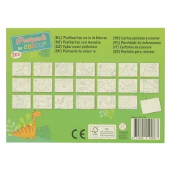 Postkaarten Kleuren Dinosaurus