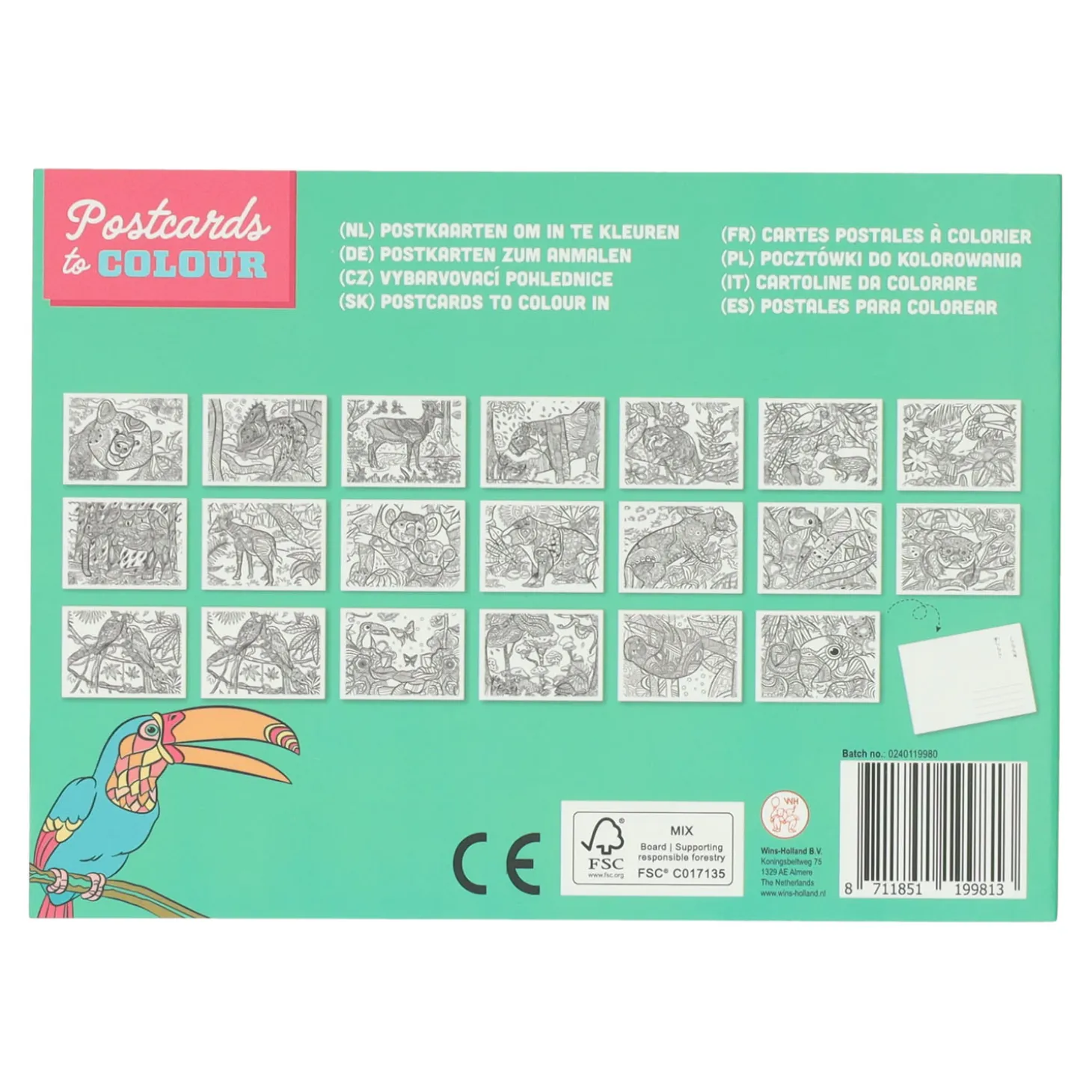 Postkaarten Kleuren, 20st