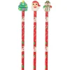 Potlood met Gum Kerst, 3st.