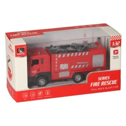 Pull-back Brandweerwagen Rood Licht en Geluid