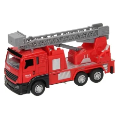 Pull-back Ladderwagen Rood Licht en Geluid