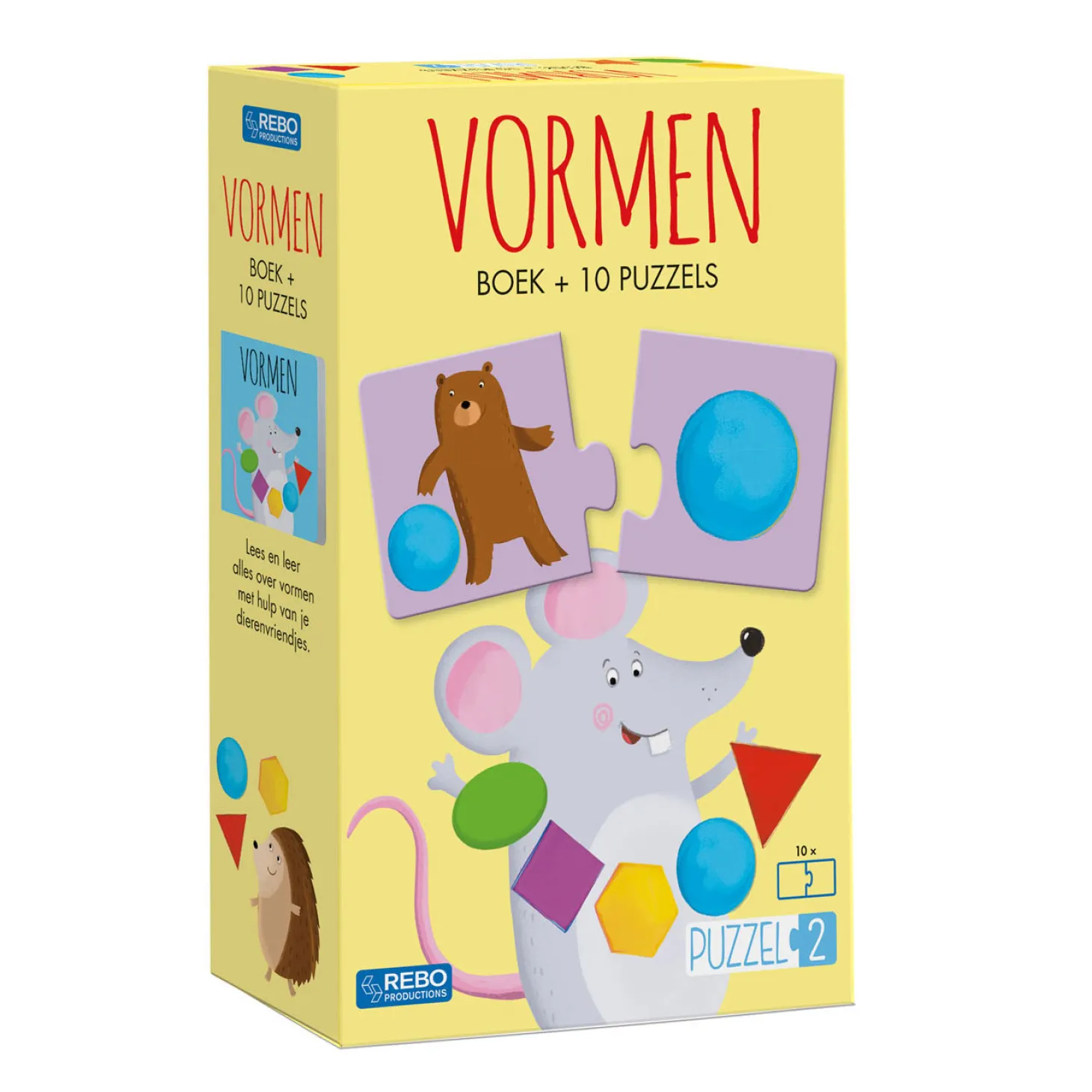 Puzzel2 - Boek Vormen met 10 Puzzels