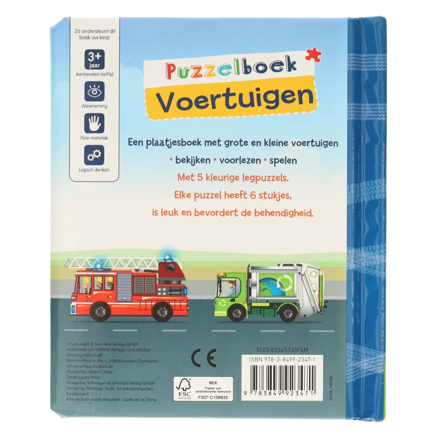 Puzzelboek Voertuigen - 5 Legpuzzels