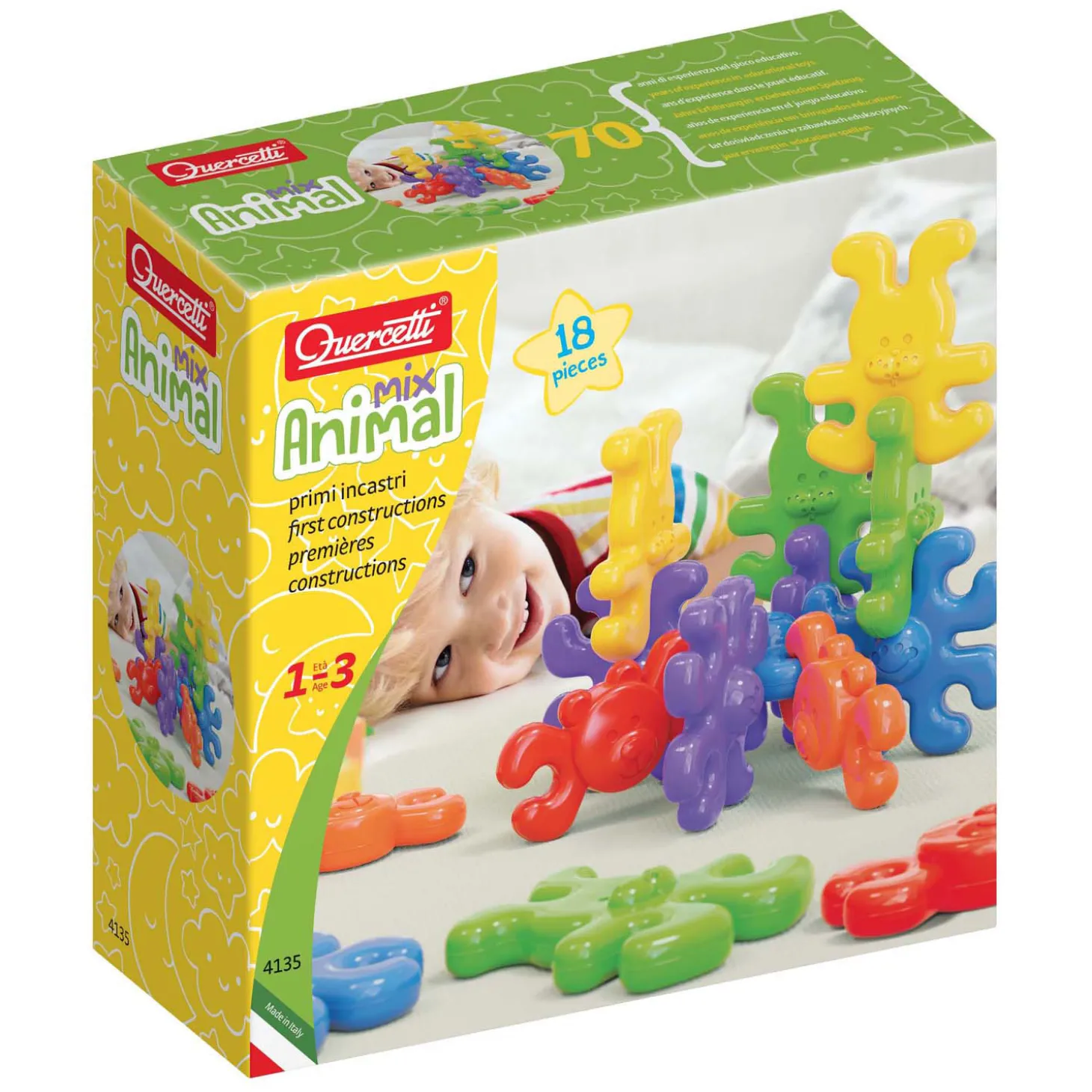 Quercetti Dieren Vormen Ketting, 18dlg.