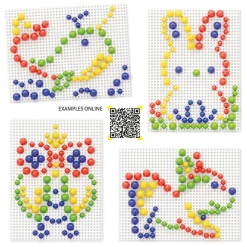 Quercetti Insteek Mozaïek, 100 pins