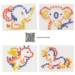 Quercetti Insteek Mozaïek, 100 pins