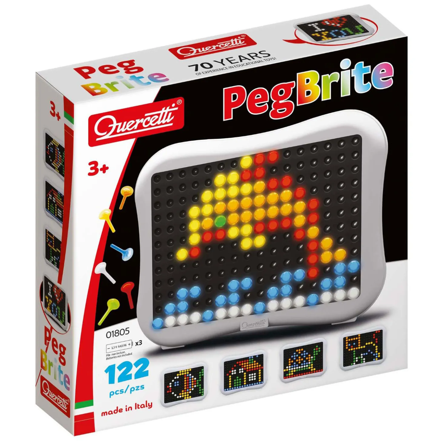 Quercetti Insteek Pinnen met Licht