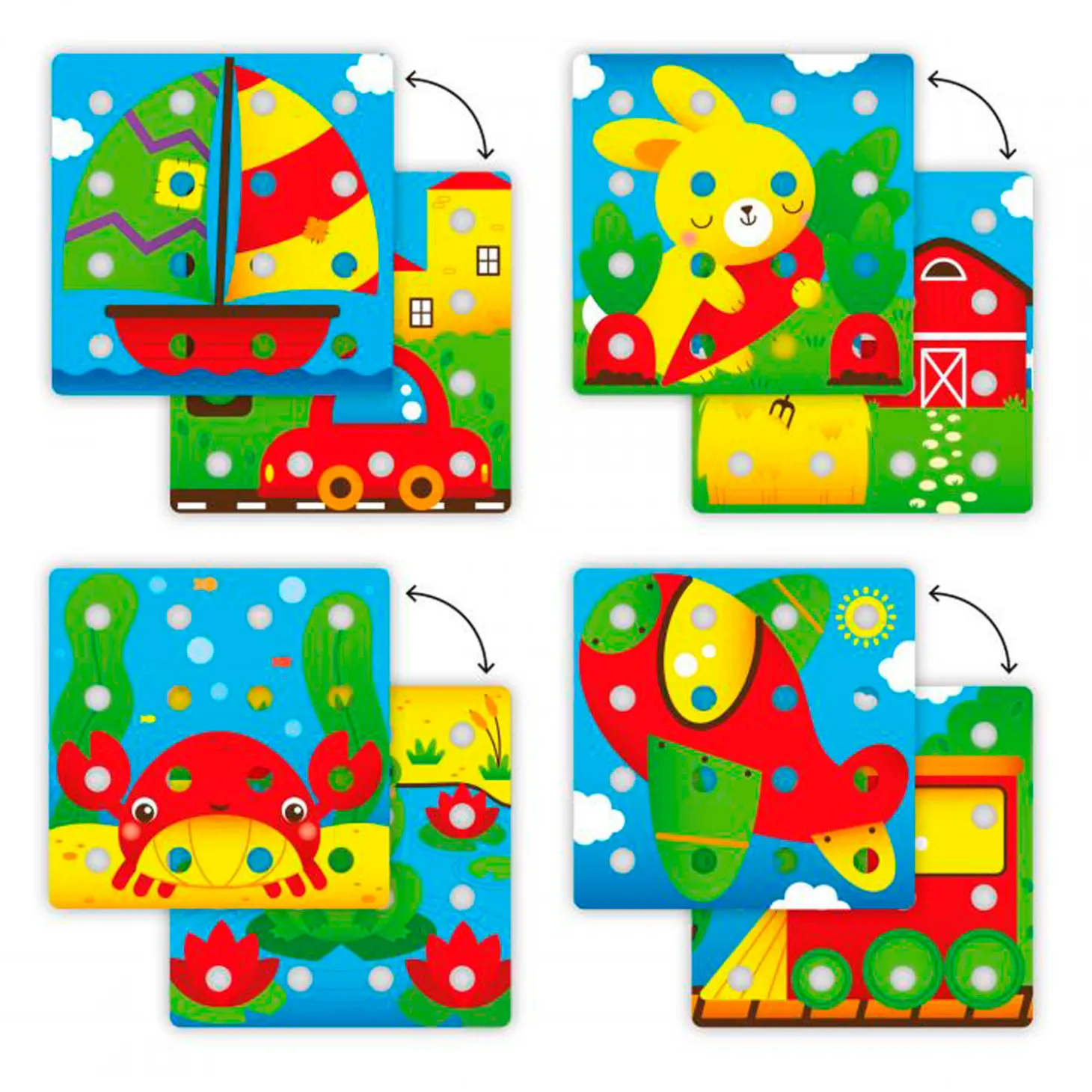 Quercetti Jumbo Insteek Pinnen, 20dlg.