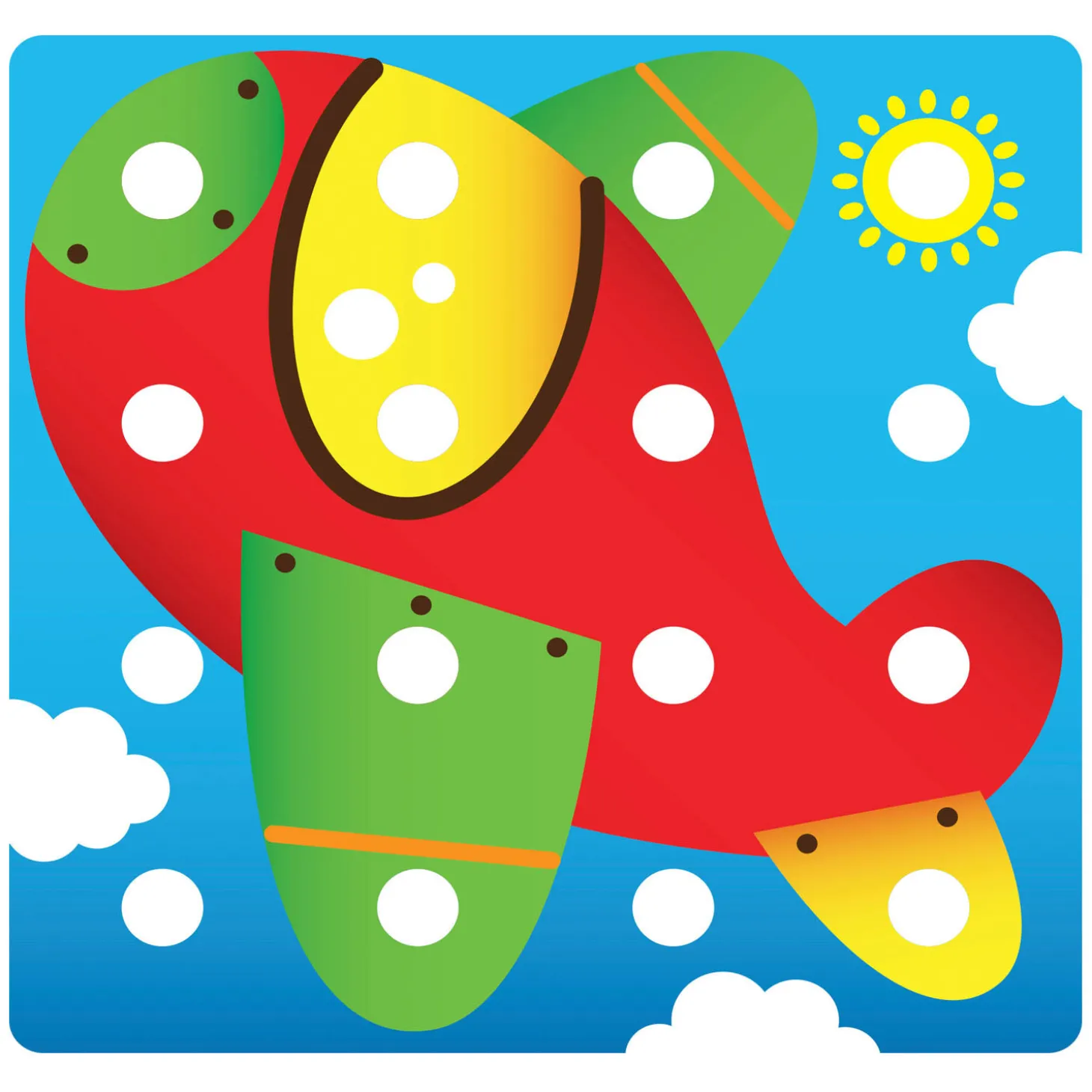 Quercetti Jumbo Peggy Evo Insteek Mozaïek, 41 Pins