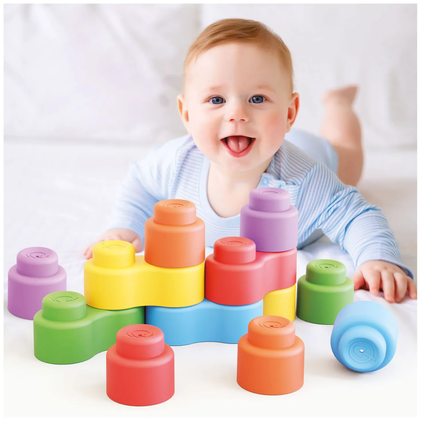 Quercetti Momy Soft Bouwblokken, 12dlg.