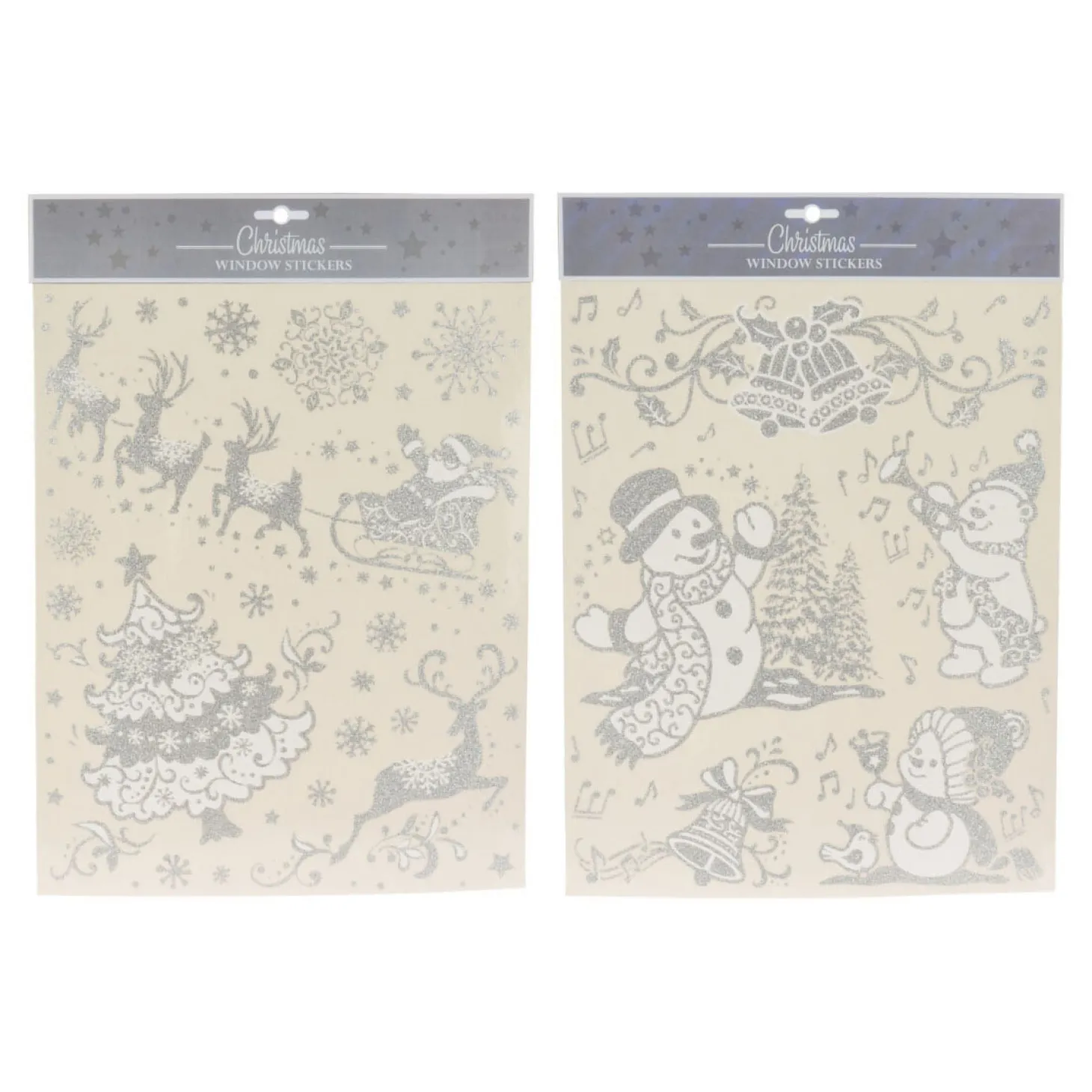 Raamsticker Zilver, 42x30cm