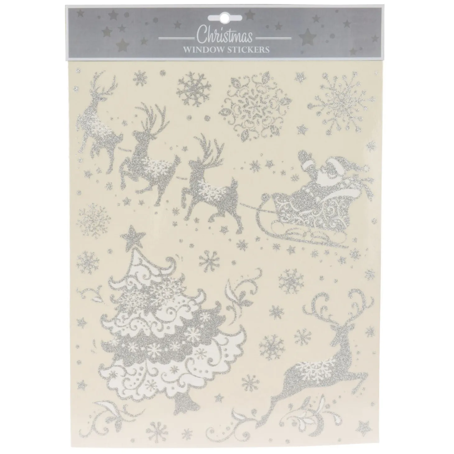 Raamsticker Zilver, 42x30cm