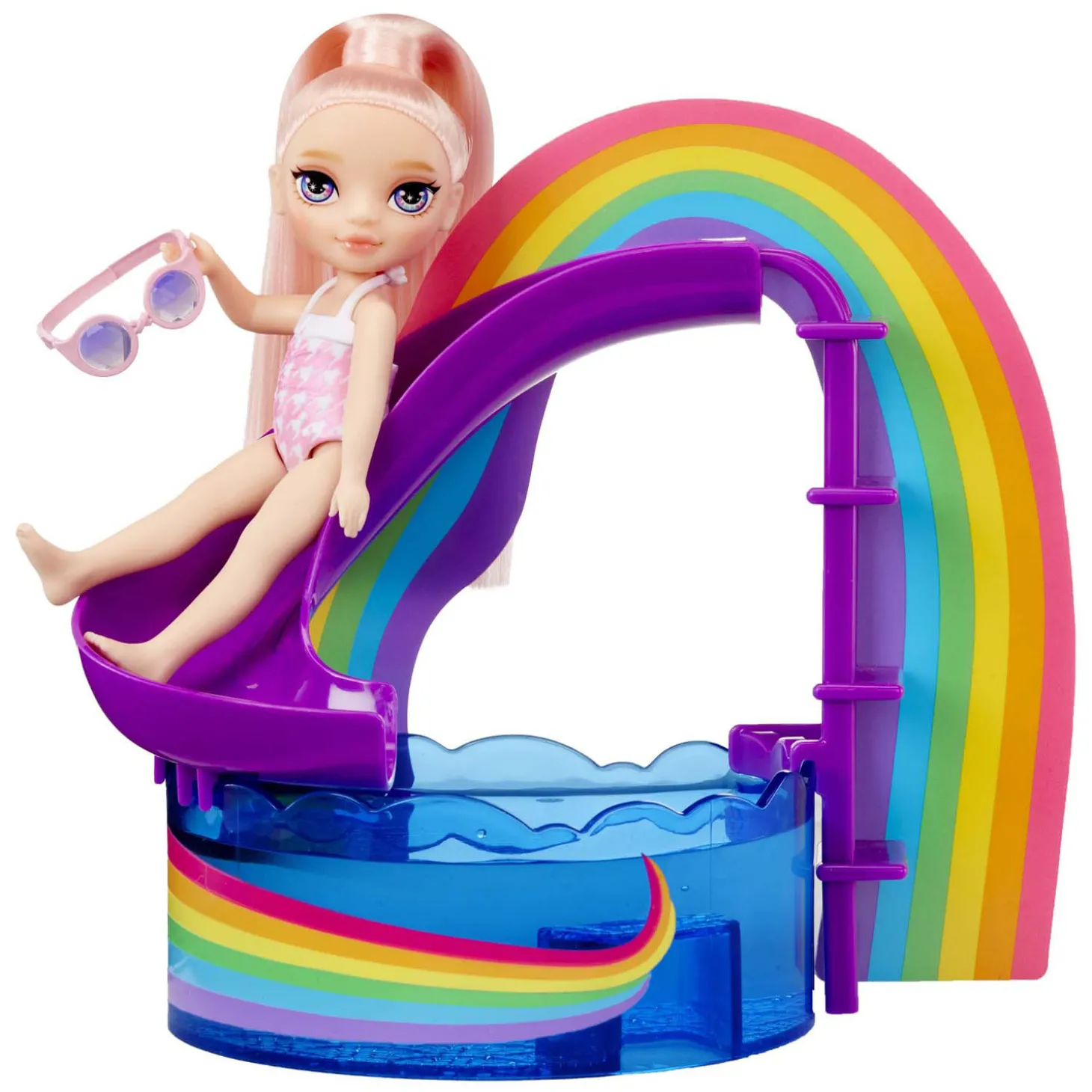 Rainbow High Pop Kleine Zwembaddag met Blush Speelset