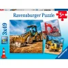 Ravensburger Bouwmachines aan het Werk Puzzel, 3x49st.