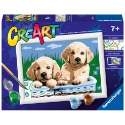 Ravensburger CreArt Schilderen op Nummer - Schattige Puppies