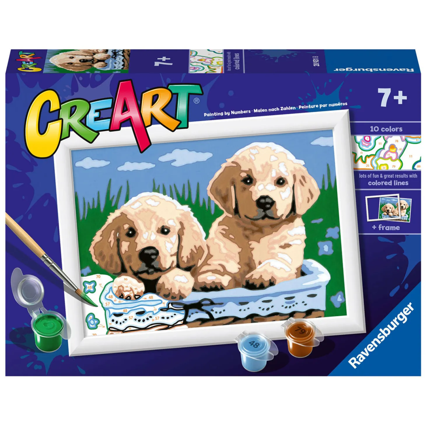 Ravensburger CreArt Schilderen op Nummer - Schattige Puppies