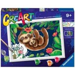 Ravensburger CreArt Schilderen op Nummer - Schattige Luiaards