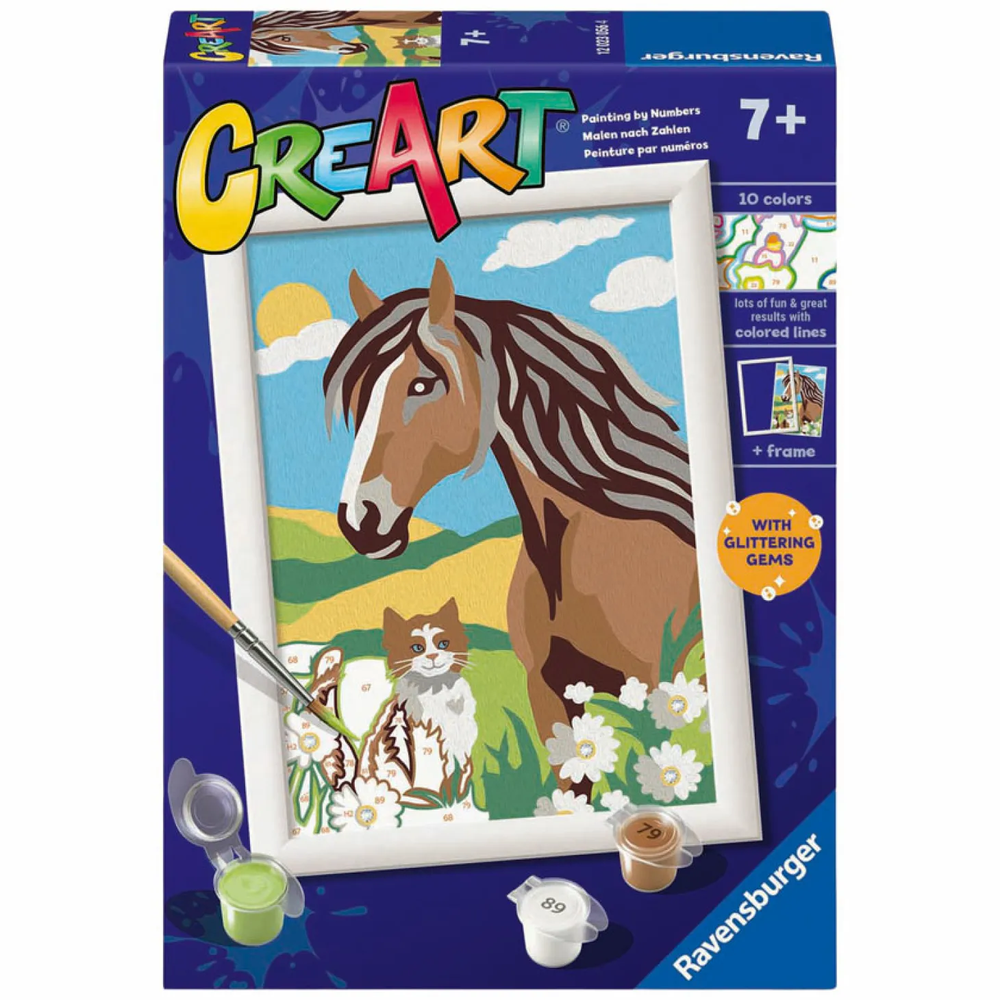 Ravensburger CreArt Schilderen op Nummer - Paard en Poesje