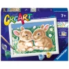Ravensburger CreArt Schilderen op Nummer - Pluizige Konijntjes