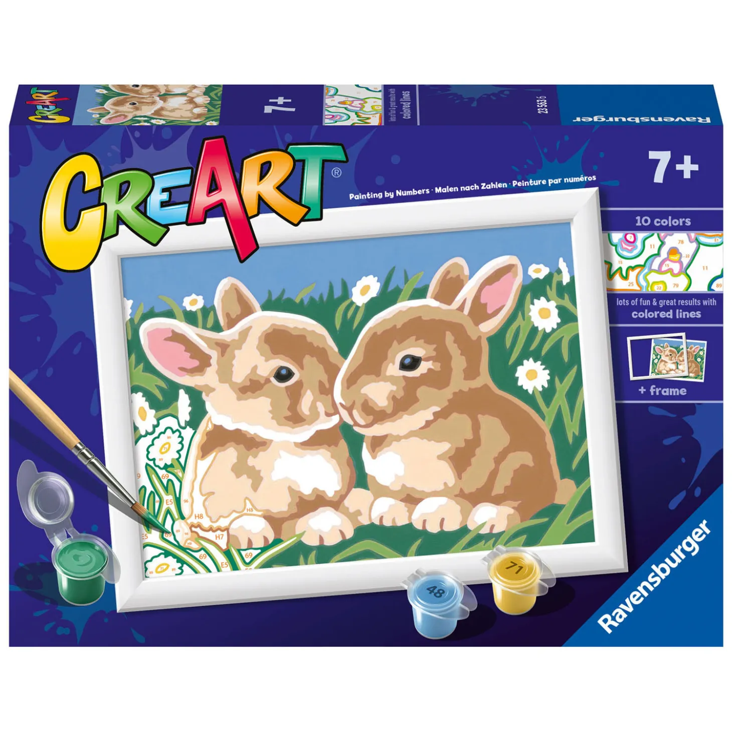 Ravensburger CreArt Schilderen op Nummer - Pluizige Konijntjes